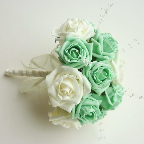 Mint Green Artificial Bridesmaid Bouquet