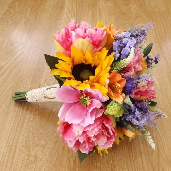 Wildflower & Sunflower Brides Bouquet