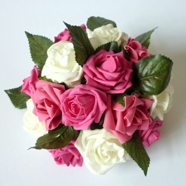 Bright Pink & Ivory Table Centrepiece