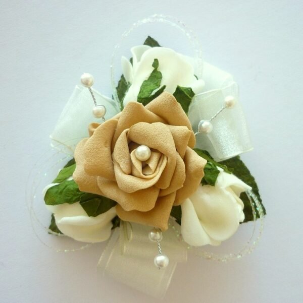 Coffee Rose Artificial Wrist Corsage