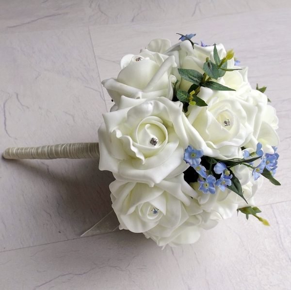 Ivory Forget Me Not Artificial Bridesmaid Bouquet