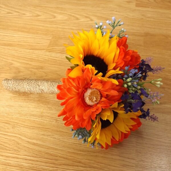 Sunflower & Gerbera Artificial Bridesmaid Bouquet