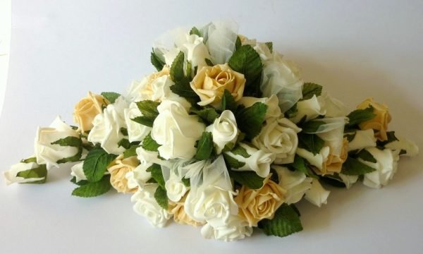 Gold & Ivory Rose Top Table Arrangement