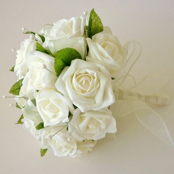 Ivory Rose Artificial Brides Bouquet