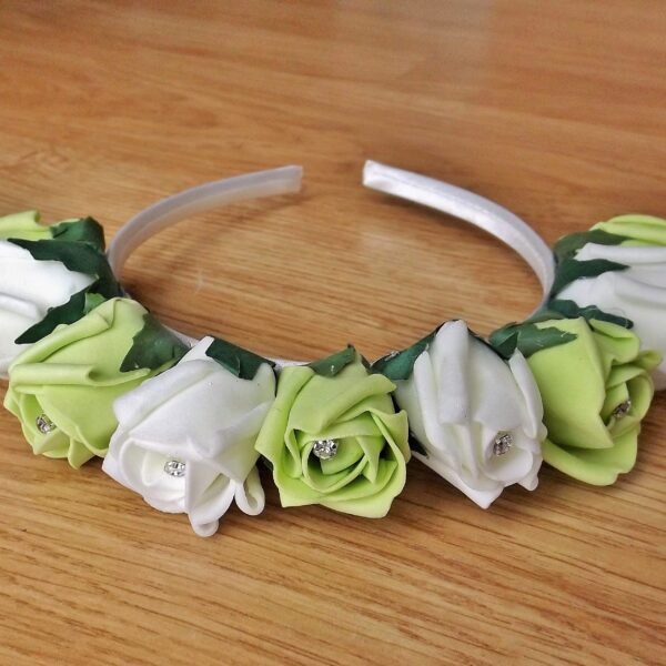 Lime Artificial Rose Hairband