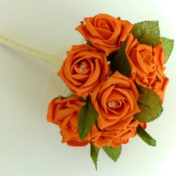 Orange Artificial Bridesmaid Bouquet