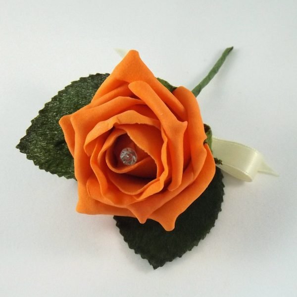 Artificial Wedding Flowers - Orange Rose