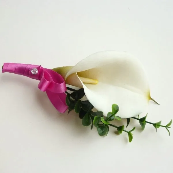 Ivory Calla Lily Artificial Buttonhole