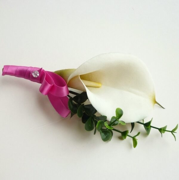 Ivory Calla Lily Artificial Buttonhole