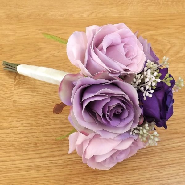 Lilac & Purple Silk Rose Child's Bouquet