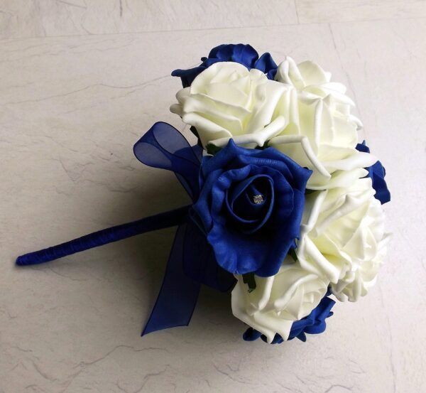 Artificial Wedding Flowers - Royal Blue Rose