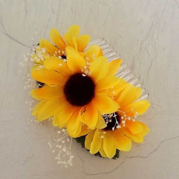 Sunflower Hair Comb