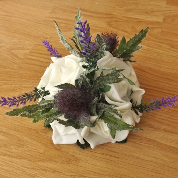 Thistle & Ivory Rose Cake Topper