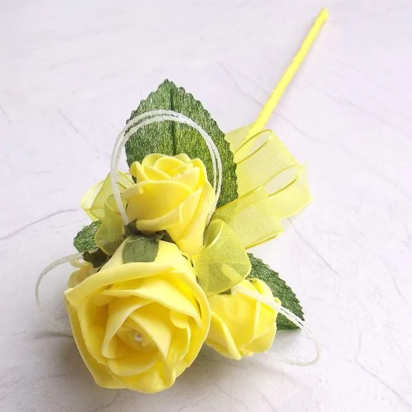 Yellow Flower Girl Wand