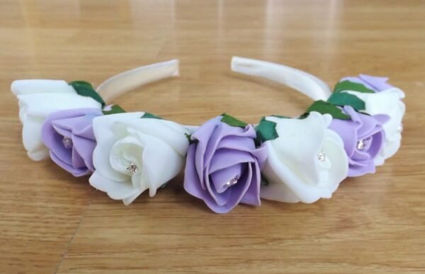 Lilac Artificial Rose Hairband