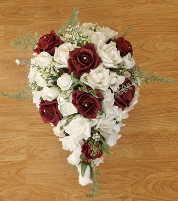 Burgundy Rose & Fern Brides Shower