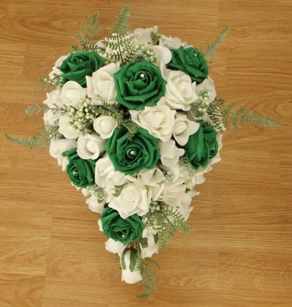 Emerald Green Rose & Fern Brides Shower