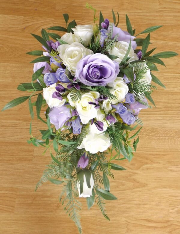 Lilac & Ivory Silk Rose Brides Shower