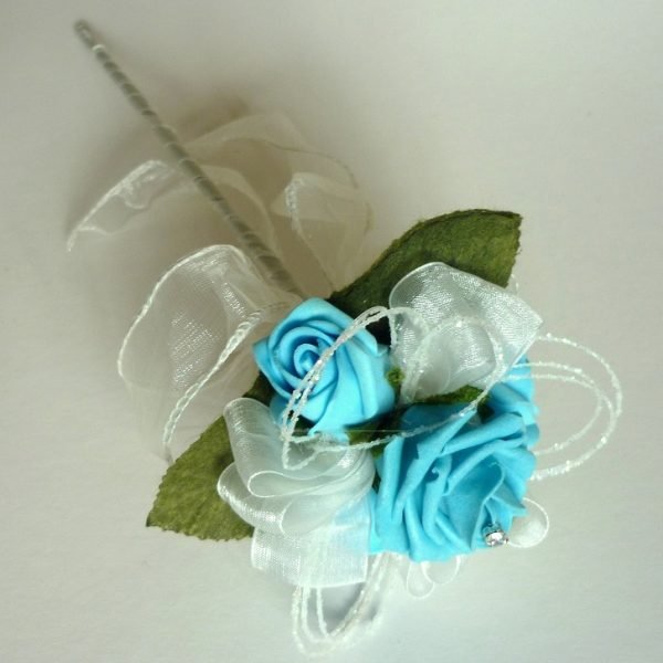 Turquoise Flower Girl Wand