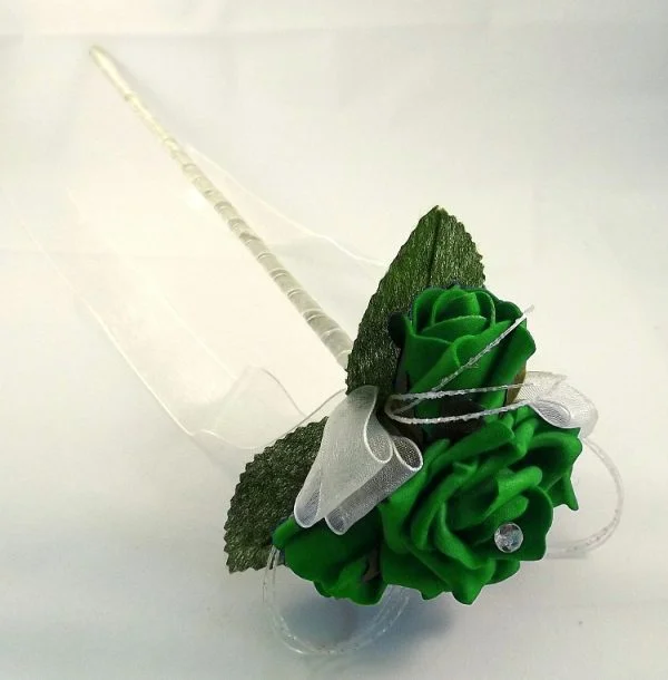 Artificial Wedding Flowers - Emerald Green Rose