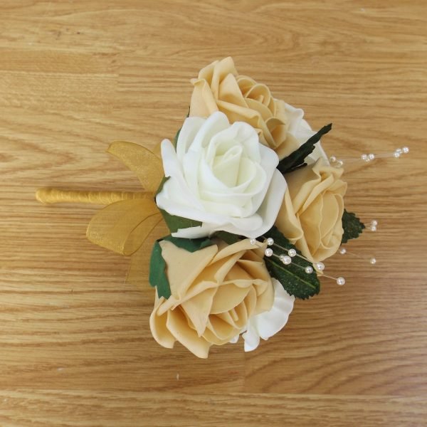 Gold Artificial Wedding Flower Collection