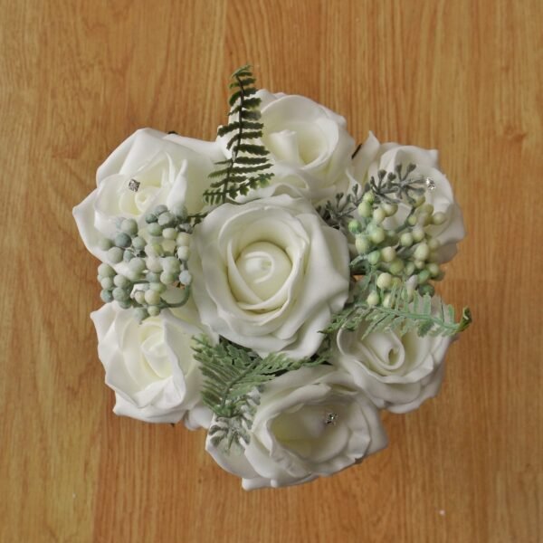 Ivory Rose & Fern Child's Bouquet