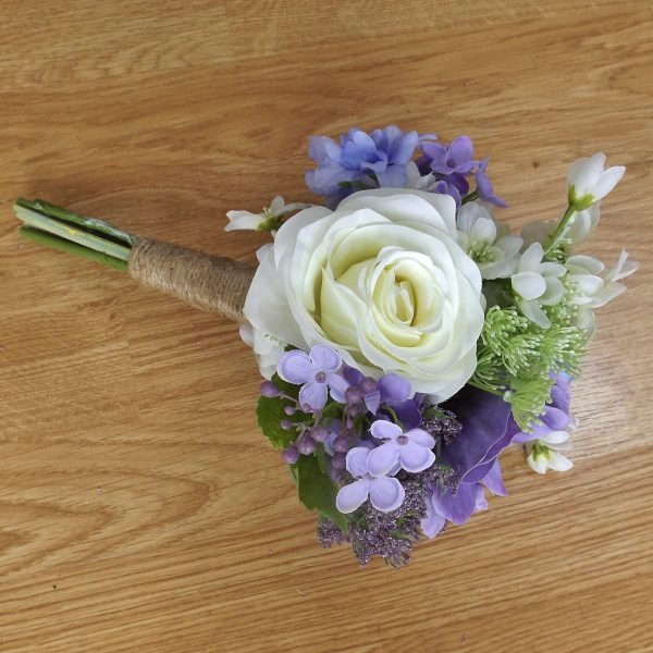 Lilac & Ivory Silk Wildflower Child's Bouquet