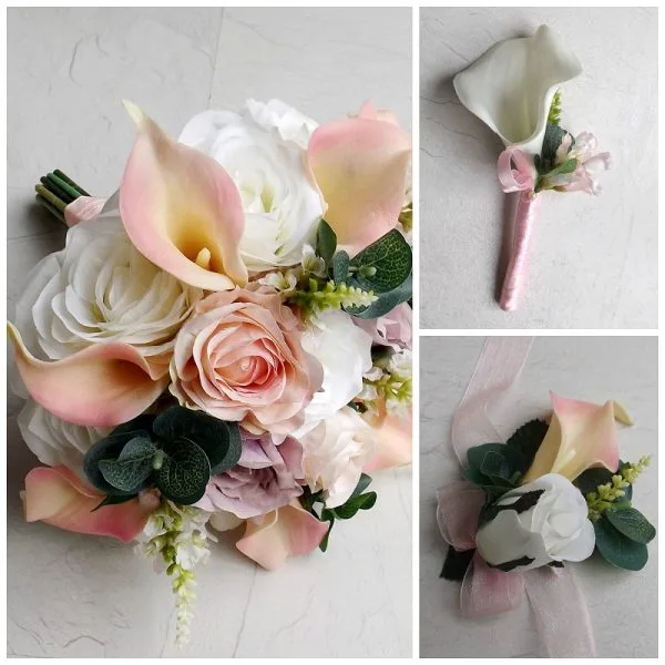 Vintage Pink Silk Wedding Flower Collection