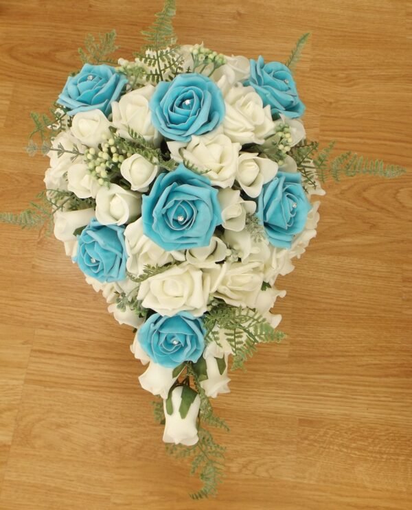 Turquoise Rose & Fern Brides Shower