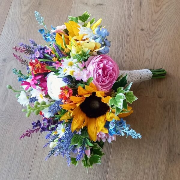 Wildflower & Sunflower Brides Bouquet