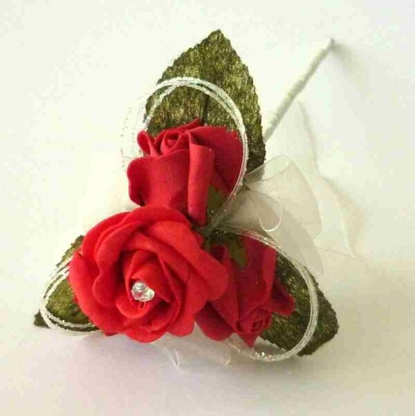 Red Flower Girl Wand