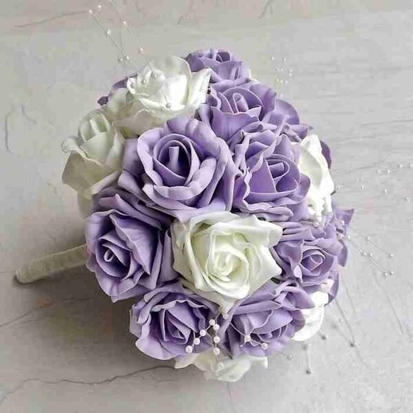 Artificial Wedding Flowers - Lilac Rose